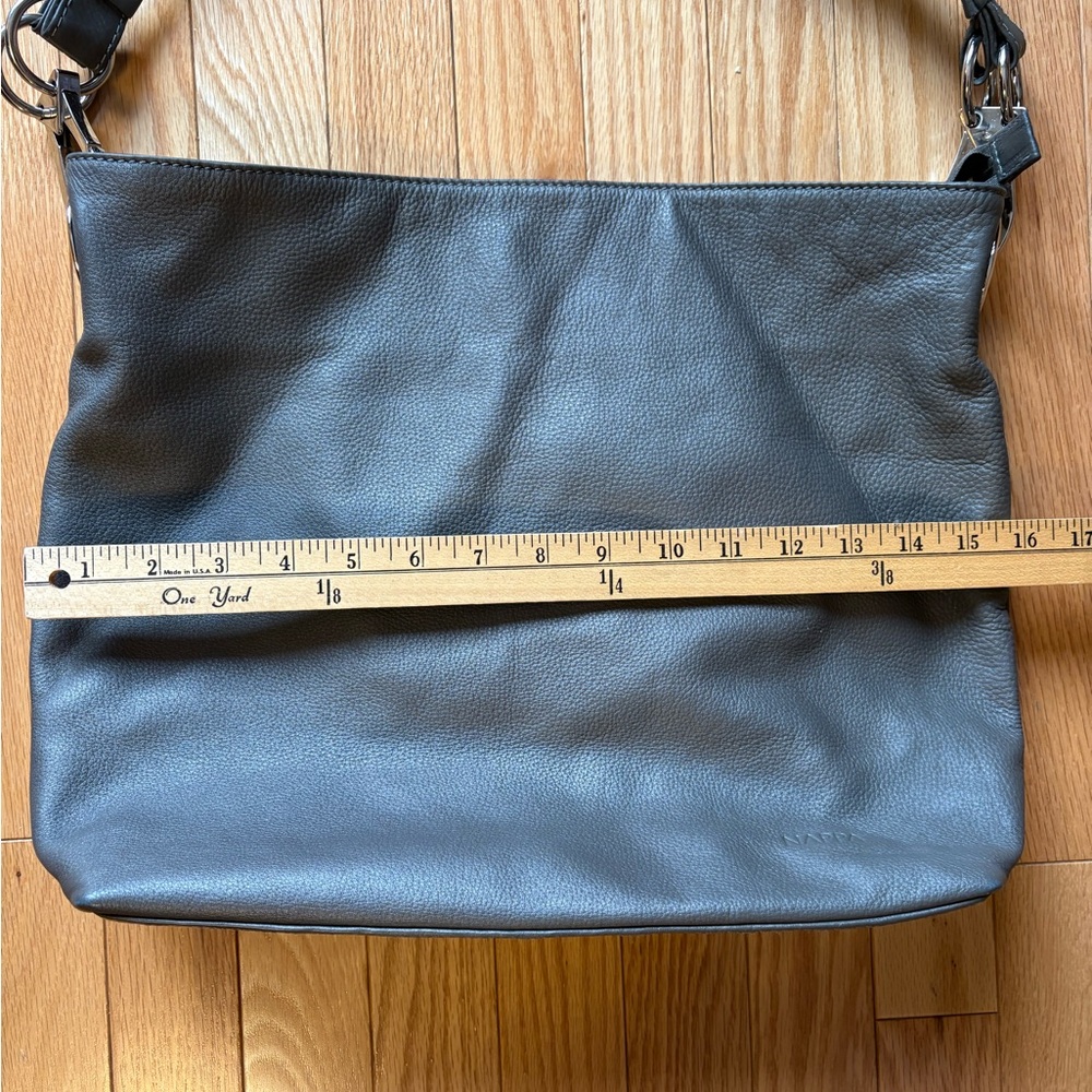 Nappa, Canadian Brand, Gray Leather Shoulder Bag, like new! - Picture 13 of 16